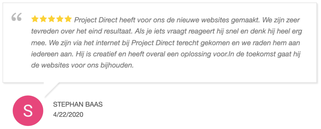 Webdesign Hoorn - Project Direct ✓ Website laten maken ✓ WordPress ✓ Webdesign ✓ Webwinkel ✓ Vindbaar in Google